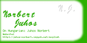 norbert juhos business card